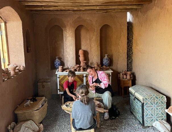 marrakech pottery workshop with amine salsala studio moroccan food tour 1