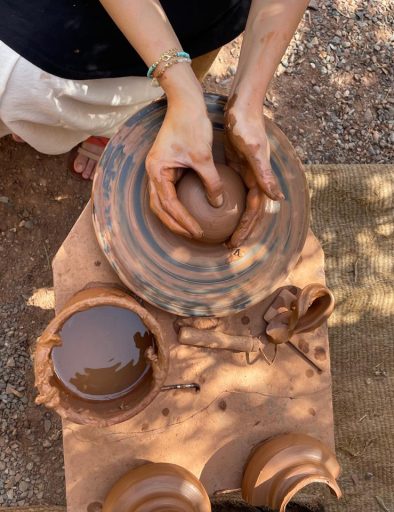 marrakech pottery workshop with amine salsala studio moroccan food tour 7